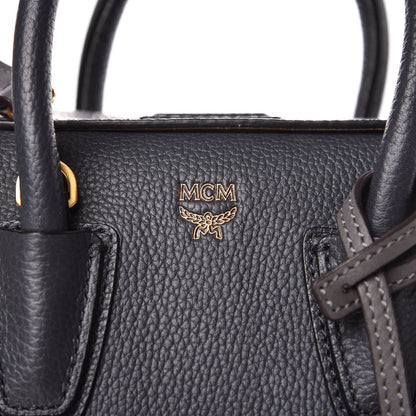 MCM Grained Calfskin Mini Milla Tote Phantom Grey 5 of 6