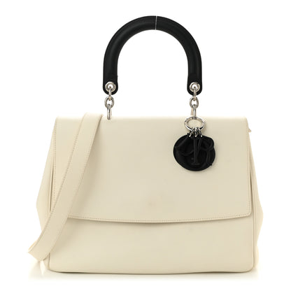 Christian Dior Smooth Calfskin Bi-Color Medium Be Dior Flap White Black 1 of 12