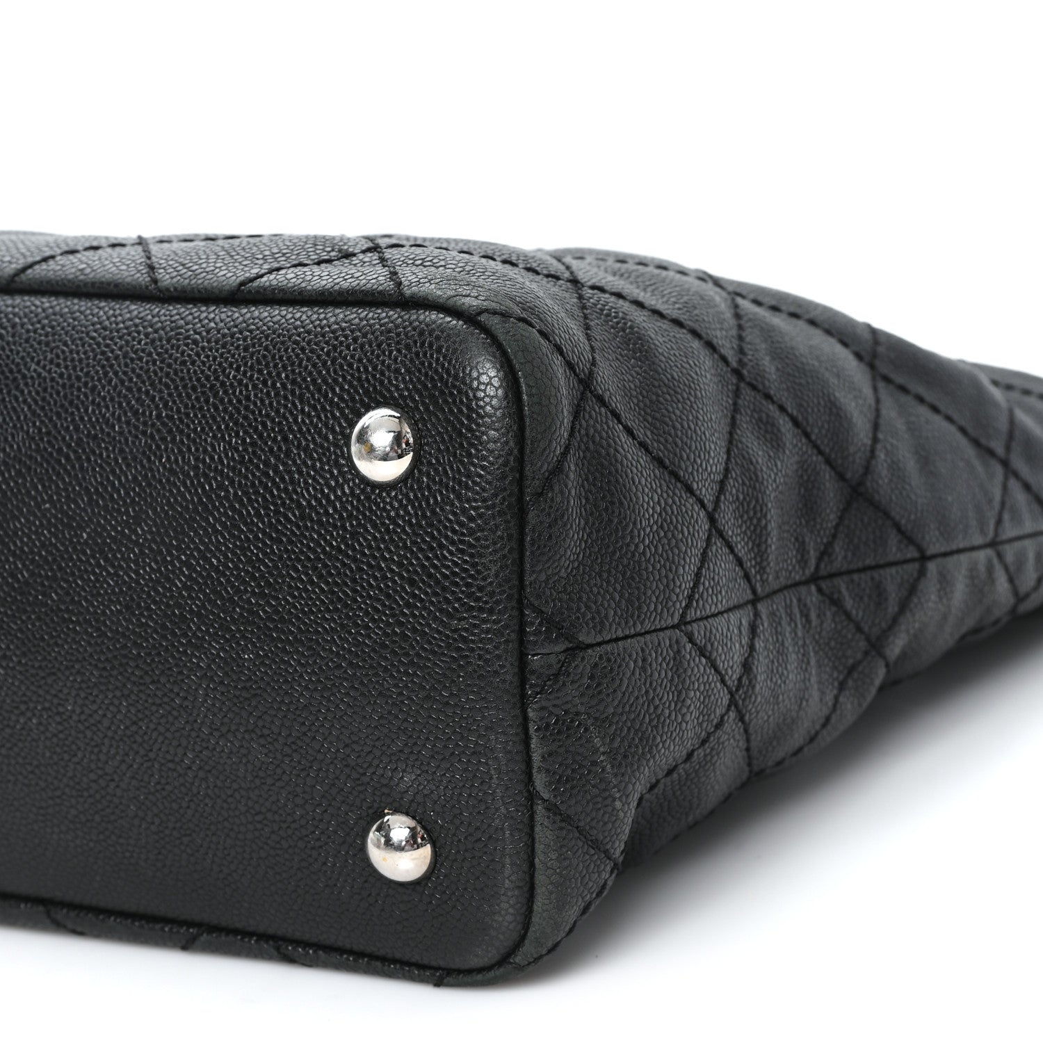 Chanel Grained Calfskin Quilted Small Daily Shopping Tote Black 9 of 11