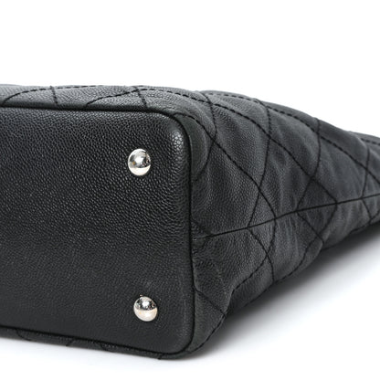 Chanel Grained Calfskin Quilted Small Daily Shopping Tote Black 9 of 11
