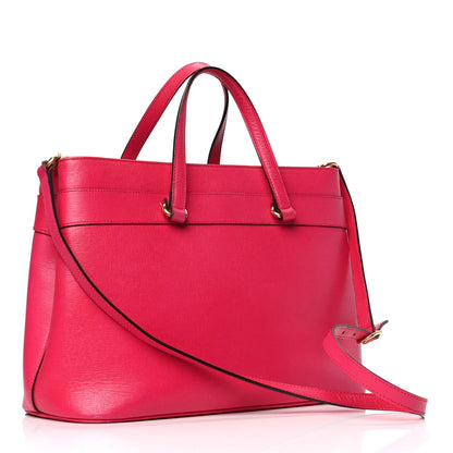 Gucci Textured Calfskin Medium Bright Bit Tote Shocking Pink 2 of 9