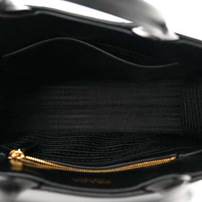 Prada Soft Calfskin Triangolo Symbole Embossed Small Tote Black 4 of 9
