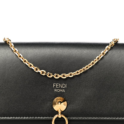 Fendi Vitello Liberty Century Lucido By The Way Continental Wallet On Chain Black 7 of 9