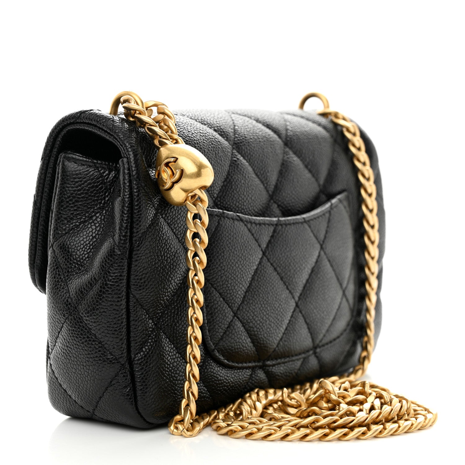 Chanel Caviar Quilted Mini Sweetheart Rectangular Flap Black 3 of 12