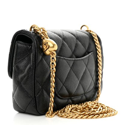Chanel Caviar Quilted Mini Sweetheart Rectangular Flap Black 3 of 12