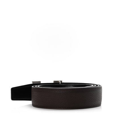 Hermes Box Togo 32mm H Belt 110 Black Chocolate 2 of 6