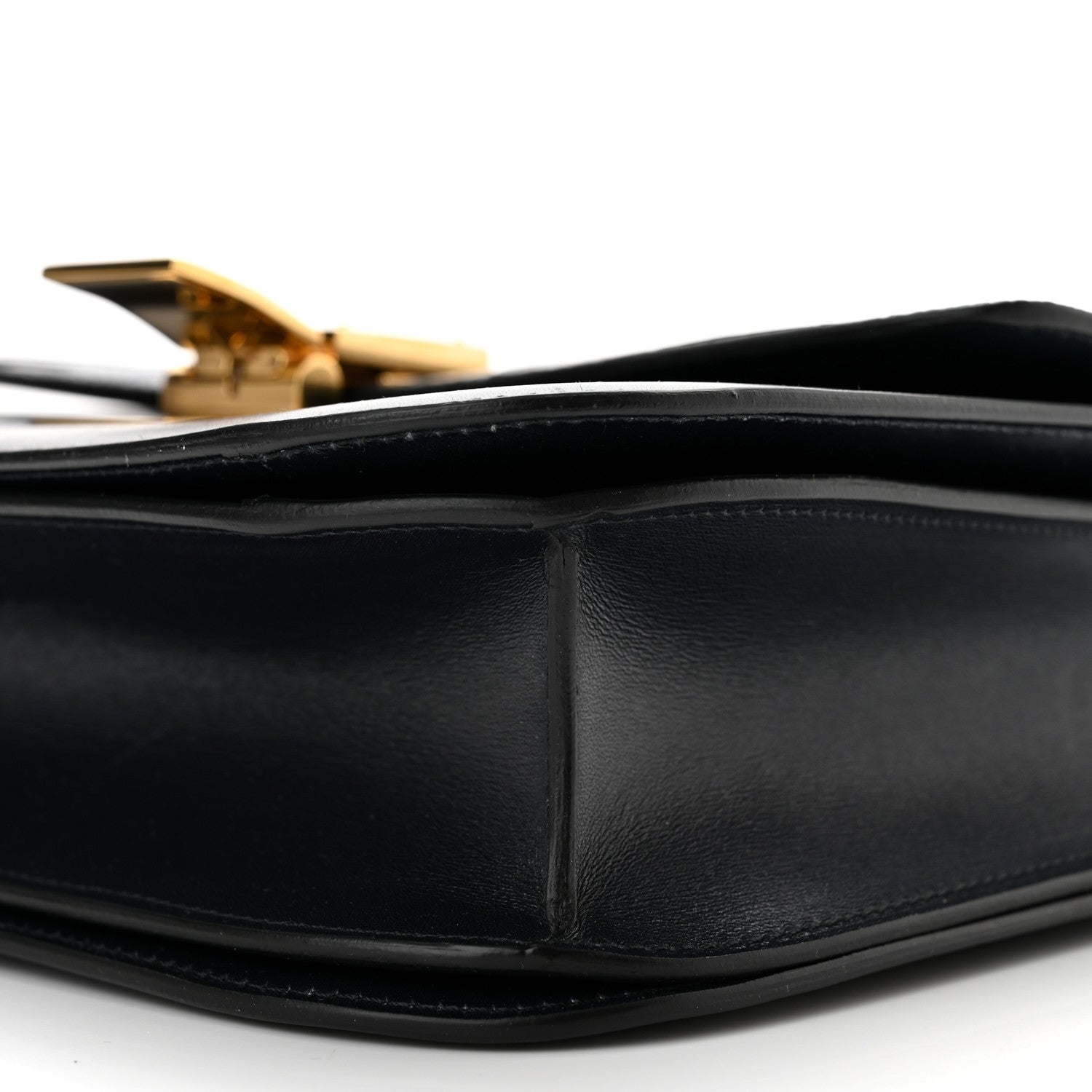 Celine Ostrich Leg Medium Classic Box Flap Bag Dark Blue 10 of 12