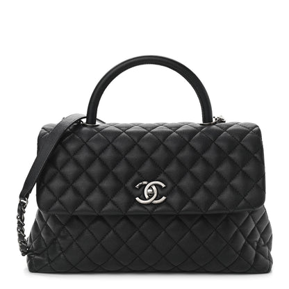 Chanel Caviar Quilted Medium Coco Handle Flap Black 1 of 12