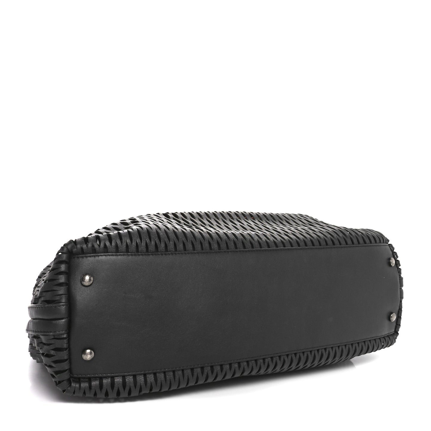 Calfskin Laser Cut Perforated CC Tote Black