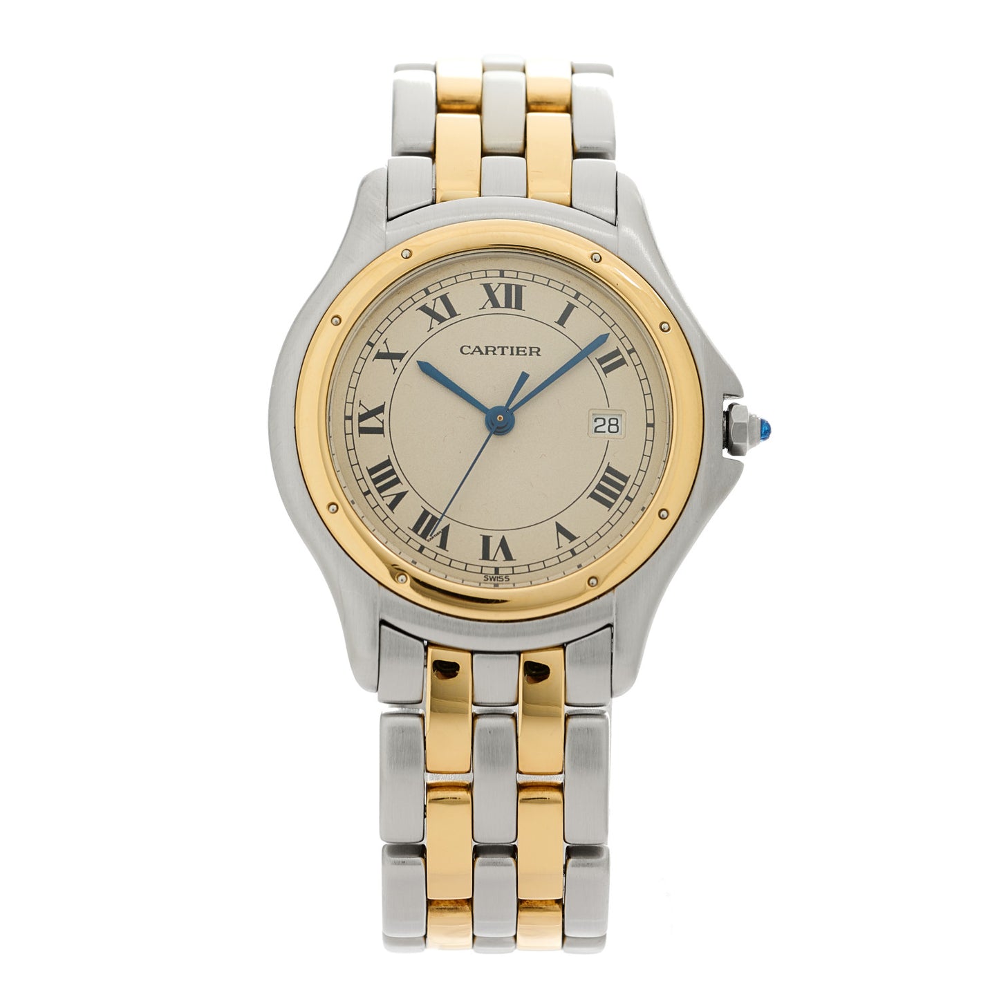 Stainless Steel 18K Yellow Gold 33mm Cougar Quartz Watch
