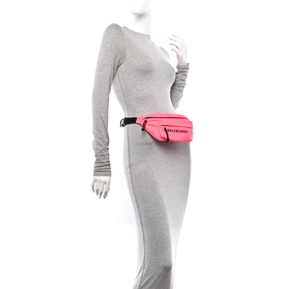 Balenciaga Textured Sport Nylon Logo Wheel Belt Bag Acid Pink 2 of 9