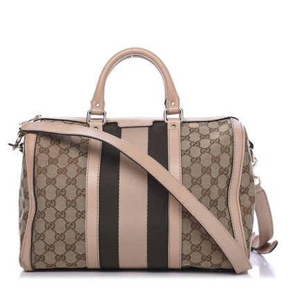 Gucci Monogram Vintage Web Medium Boston Light Pink 1 of 16