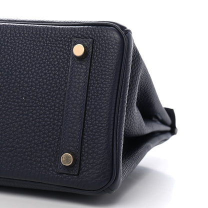 Hermes Togo Birkin 25 Bleu Nuit 8 of 9