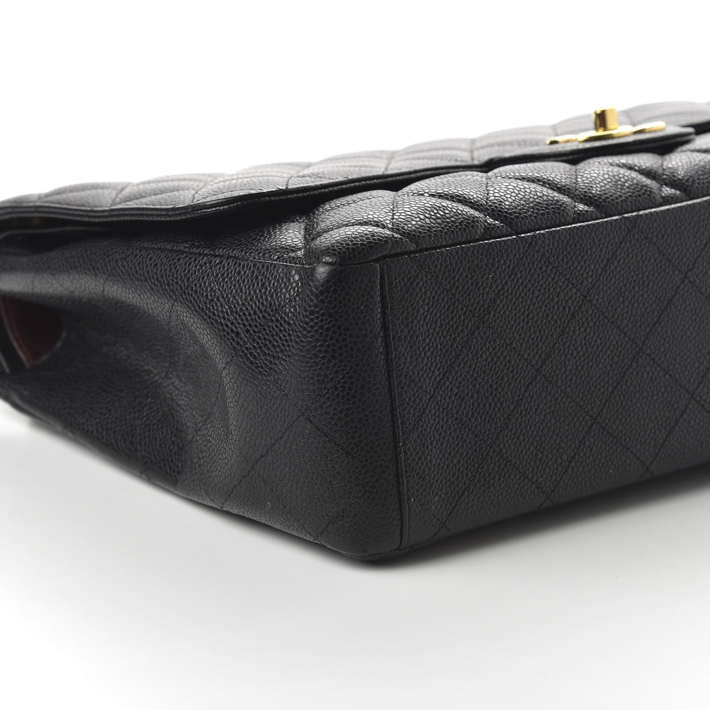 Caviar Quilted Maxi Double Flap Black