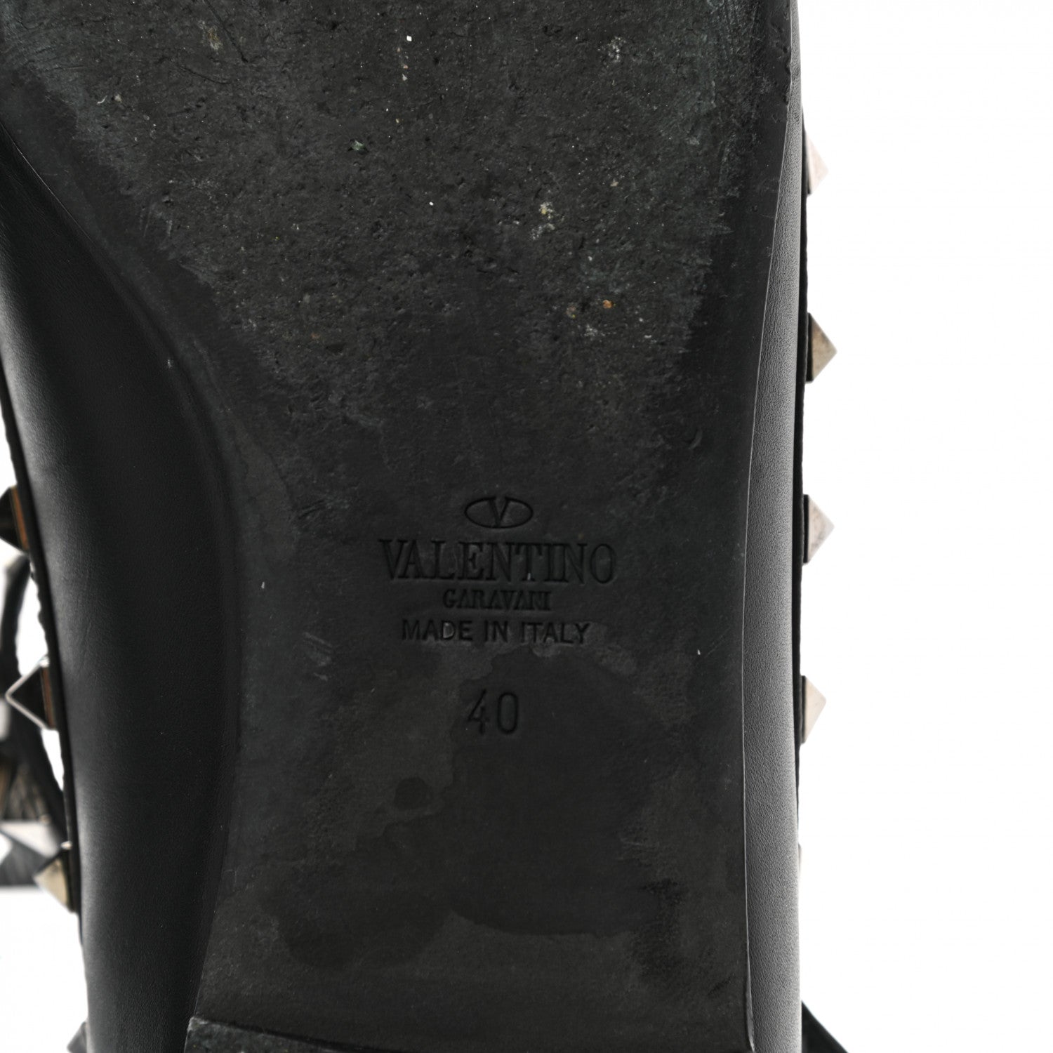 Valentino Garavani Nappa Rockstud Cage Ballerina Flats 40 Black 6 of 8
