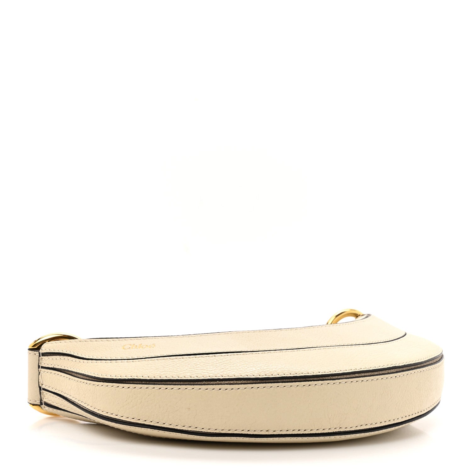 Chloe Grained Calfskin Banana Crossbody Bag Vegetal Beige 4 of 10