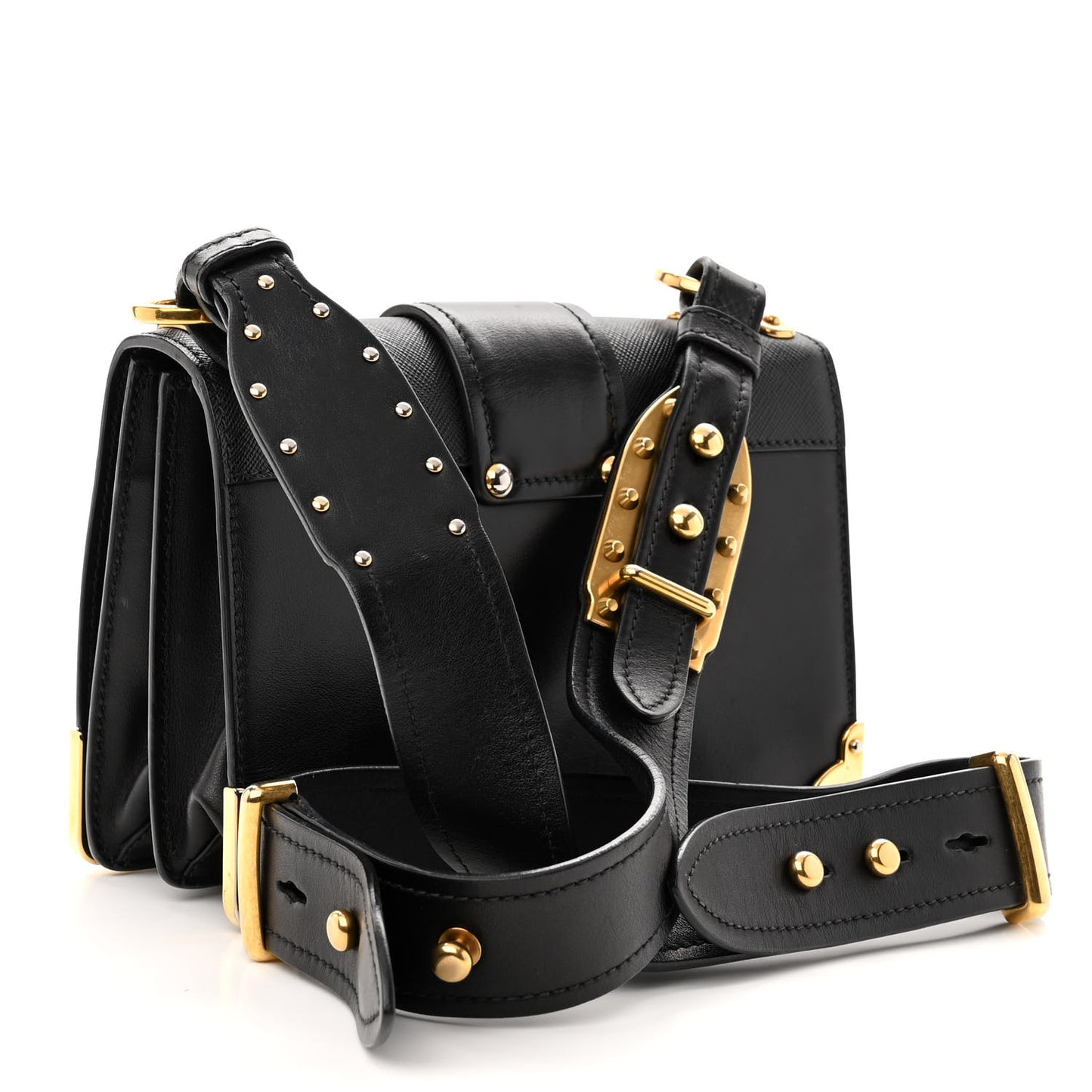 City Calf Saffiano Cahier Bag Black