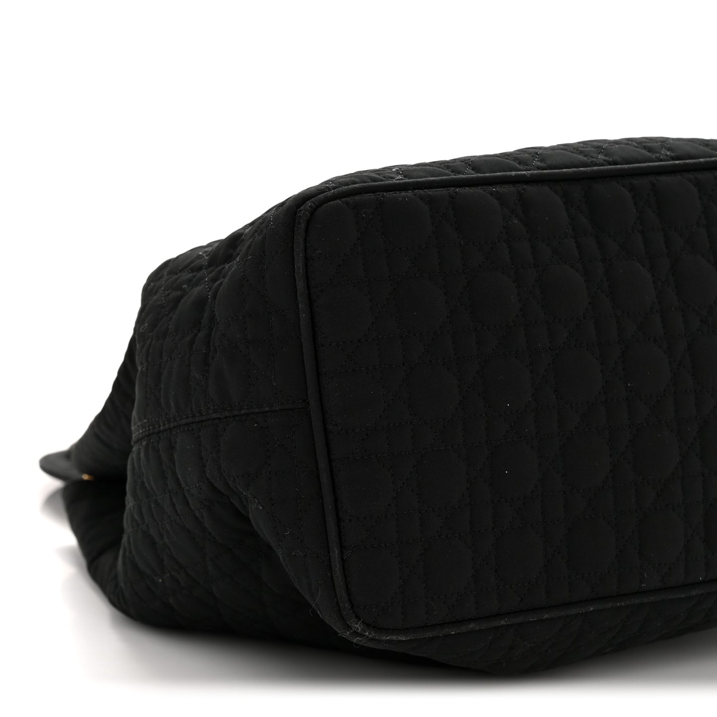 Nylon Cannage Medium Lady Dior Black