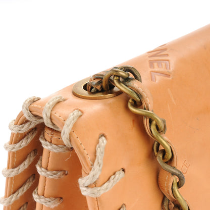 Chanel Calfskin Embossed XL Jumbo Flap Natural 11 of 11