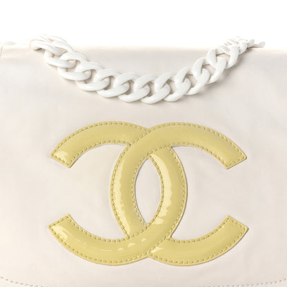 Chanel Calfskin Modern Chain Rhodoid Flap White 8 of 11