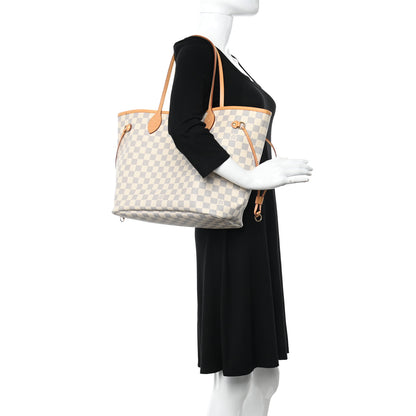 Louis Vuitton Damier Azur Neo Neverfull MM Rose Ballerine 2 of 15