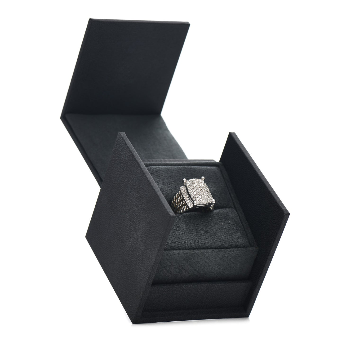 Sterling Silver Diamond 16mm Wheaton Ring 51 5.75