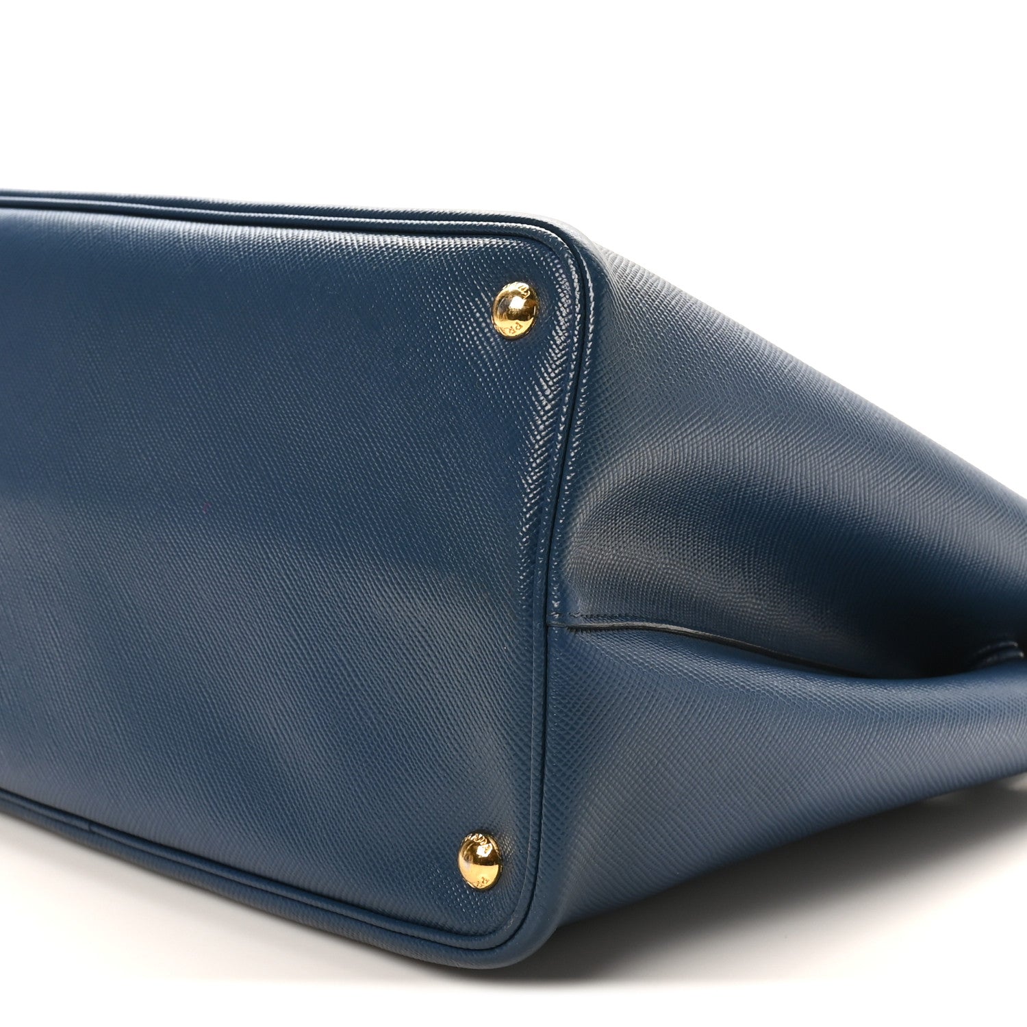 Prada Saffiano Cuir Medium Double Bag Bleuette Rosso 9 of 9