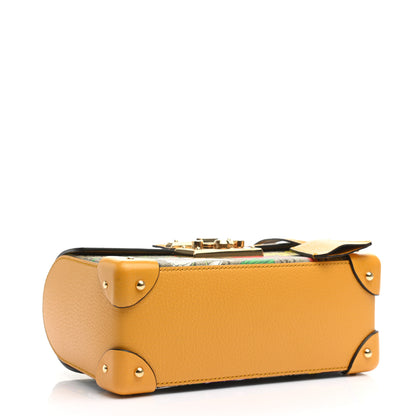 Gucci GG Supreme Monogram Flora Small Padlock Bamboo Shoulder Bag Beige Multicolor Crop 4 of 10