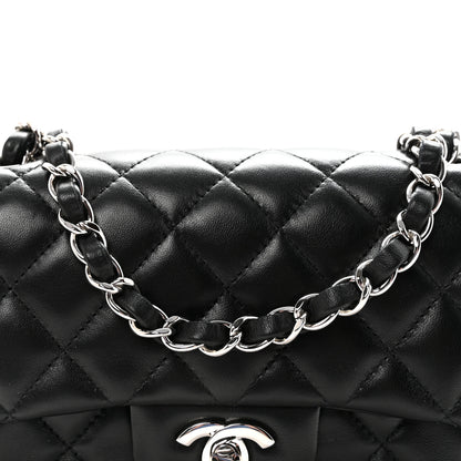 Chanel Lambskin Quilted Mini Rectangular Flap Black 8 of 11