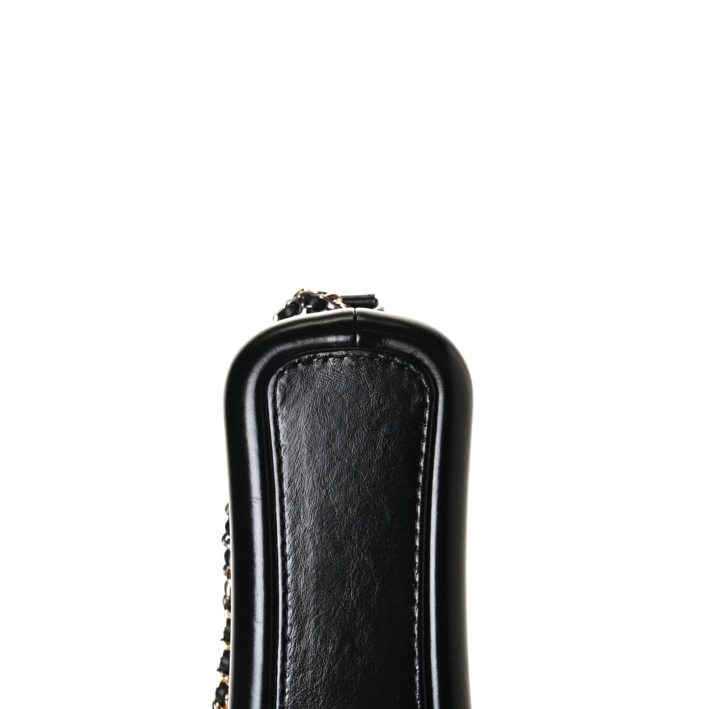 Aged Calfskin Quilted Small Gabrielle Hobo Beige Black