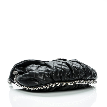 Chanel Washed Lambskin Quilted Medium Chain Around Messenger Black 4 of 8