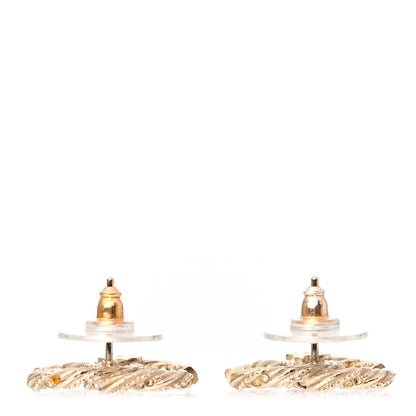 Chanel Crystal Twisted CC Earrings Gold 3 of 4