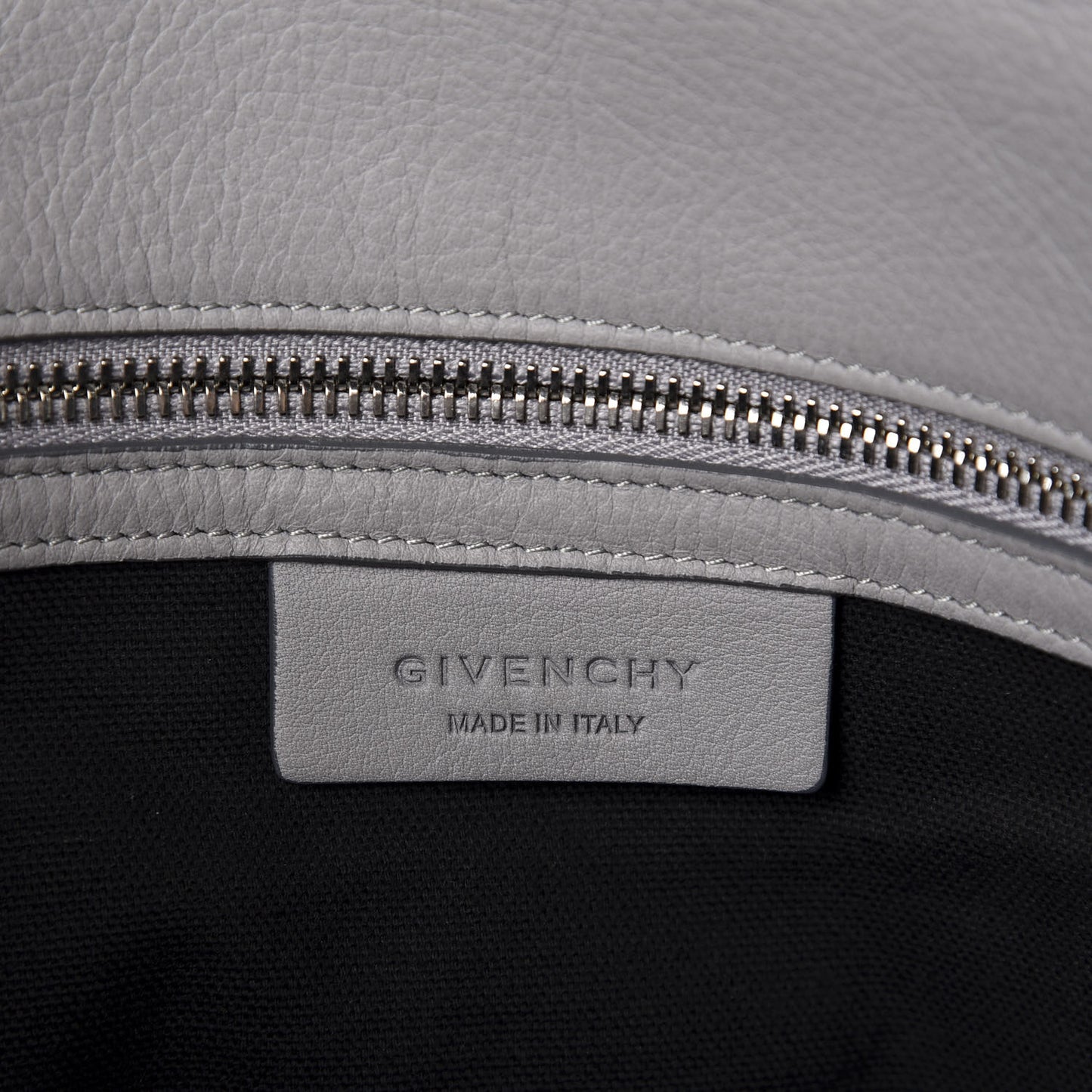Grained Calfskin Medium Pandora Pure Flap Bag Pearl Grey