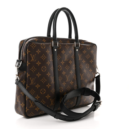 Louis Vuitton Monogram Macassar Porte-Documents Voyage PM 3 of 10