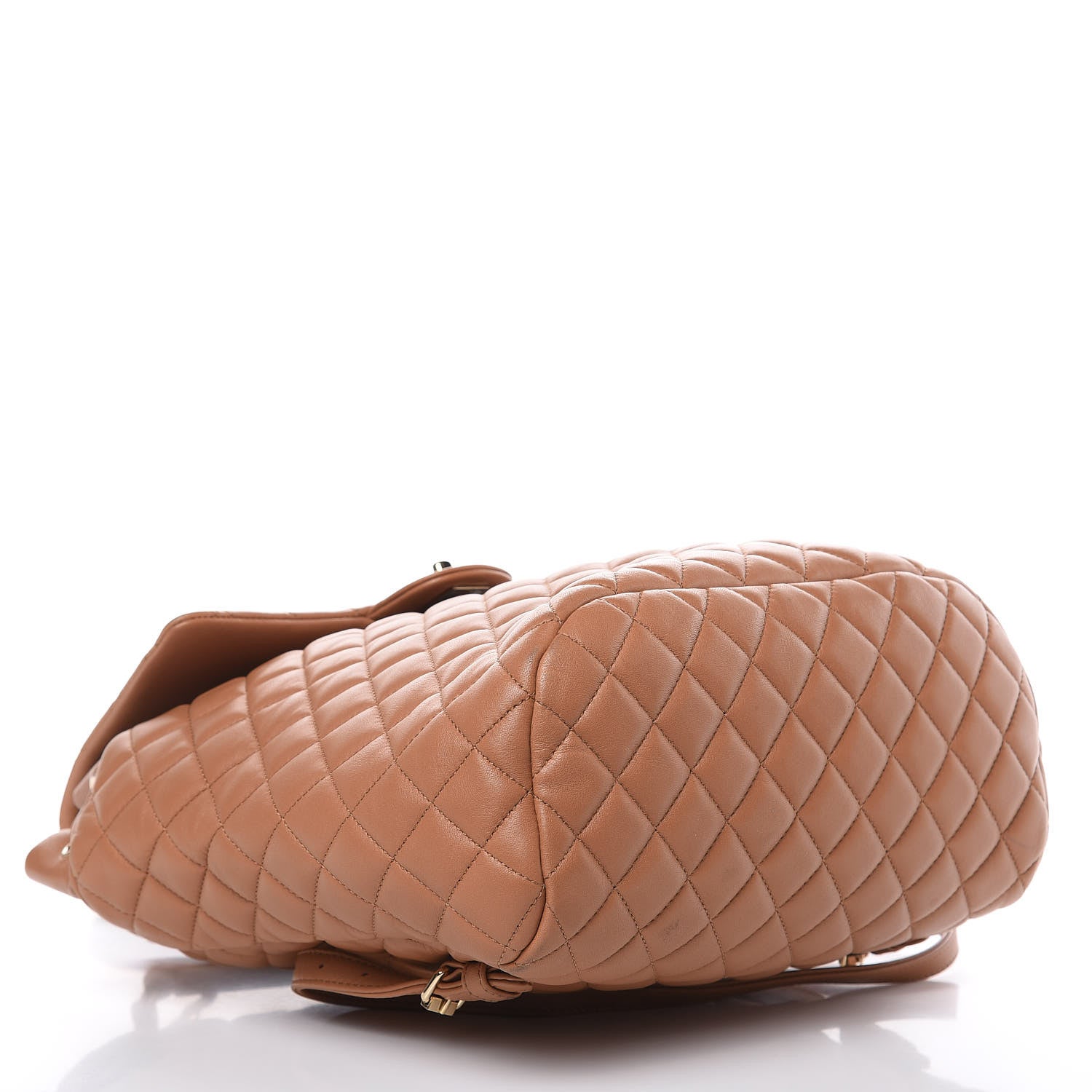 Chanel Lambskin Quilted Large Urban Spirit Backpack Dark Beige 4 of 12