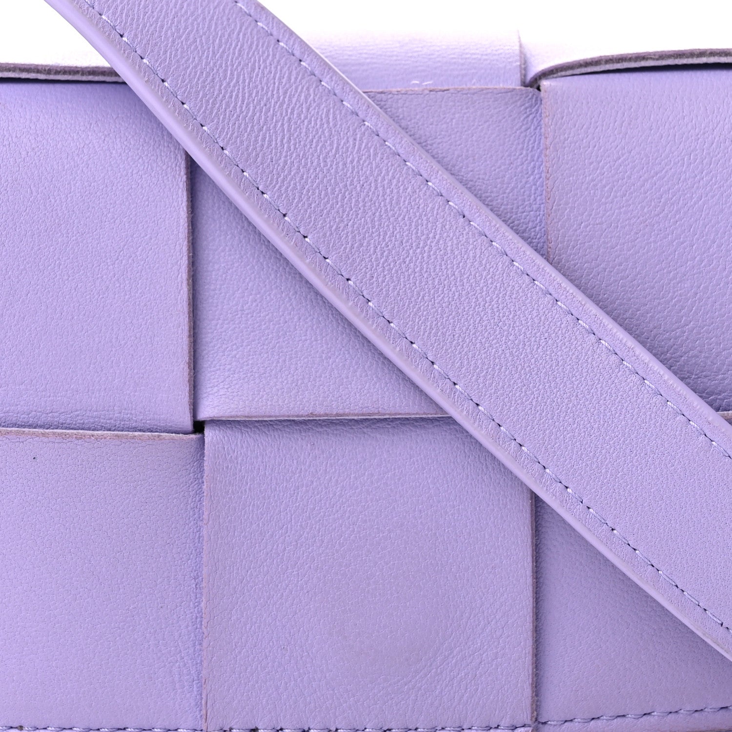 Bottega Veneta Lambskin Intreccio Candy Cassette Crossbody Bag Wisteria 8 of 10