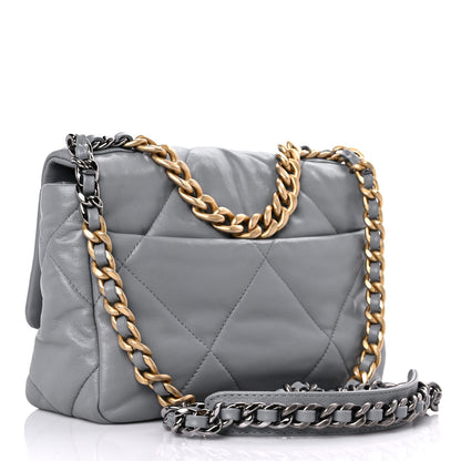 Chanel Lambskin Quilted Medium Chanel 19 Flap Grey 2 of 12