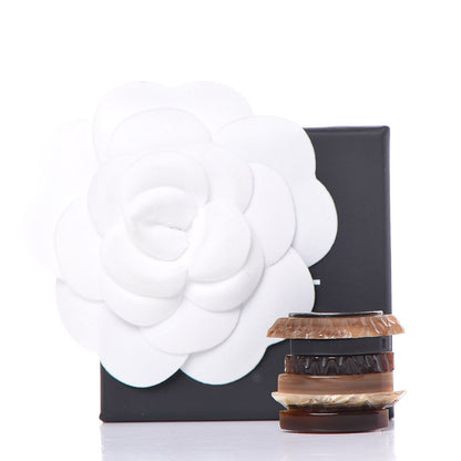 Chanel Resin CC Ring 7 Brown Silver 6 of 6
