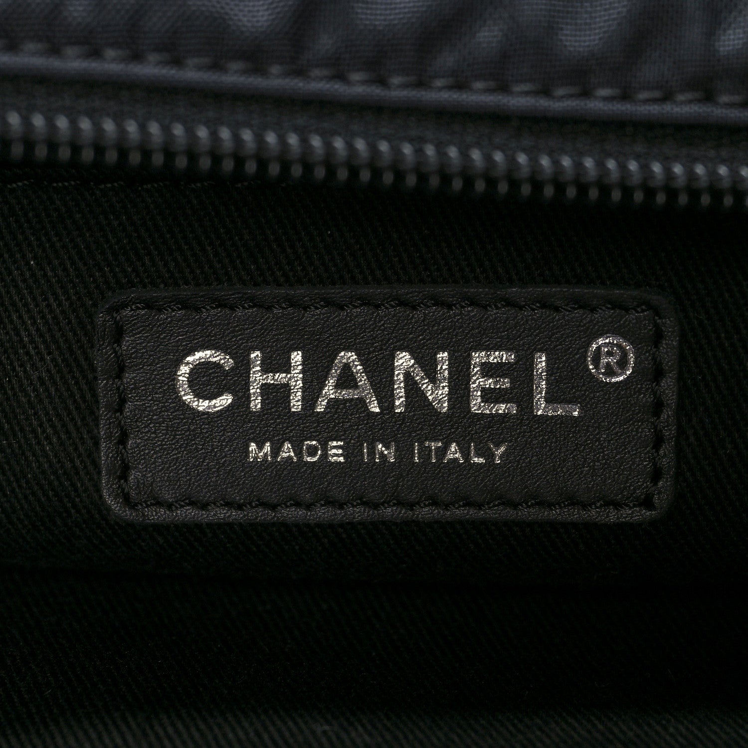 Chanel Nylon Quilted Calfskin Large CC Tote Bag Black 10 of 14