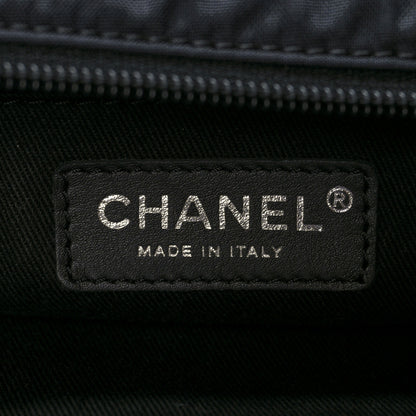 Chanel Nylon Quilted Calfskin Large CC Tote Bag Black 10 of 14