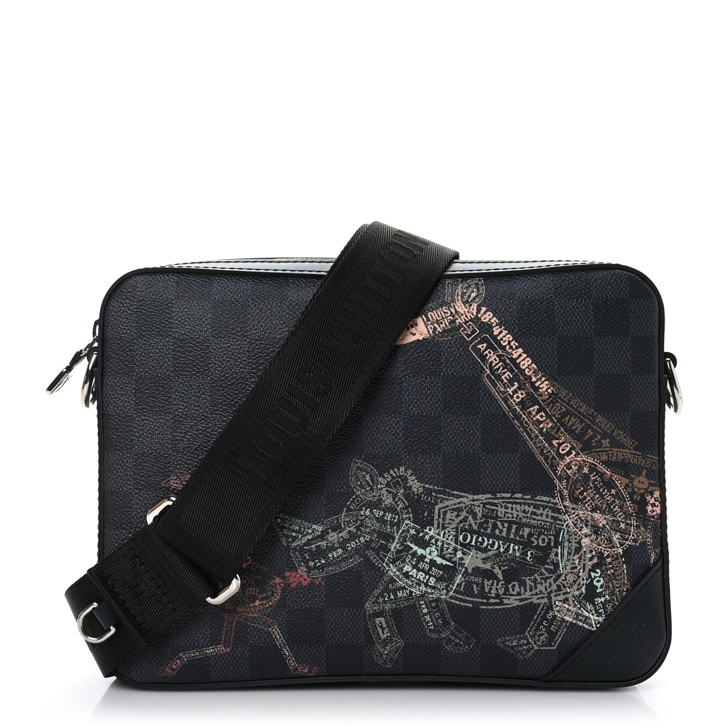 Damier Graphite Wild Animals Trio Messenger