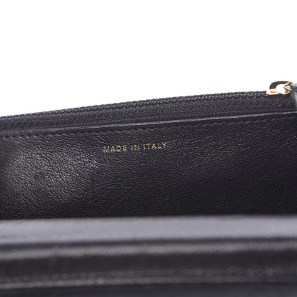 Chanel Caviar Sheepskin Chevron Quilted Vintage Mademoiselle Wallet On Chain WOC Black 7 of 17