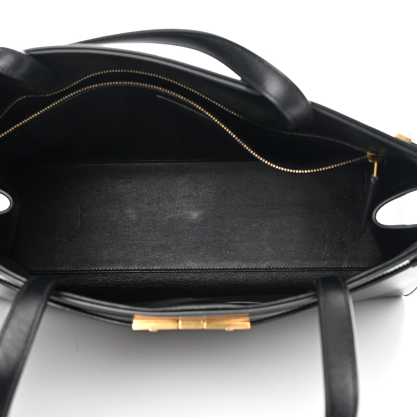 Calfskin Medium Manhattan Shopper Tote Black