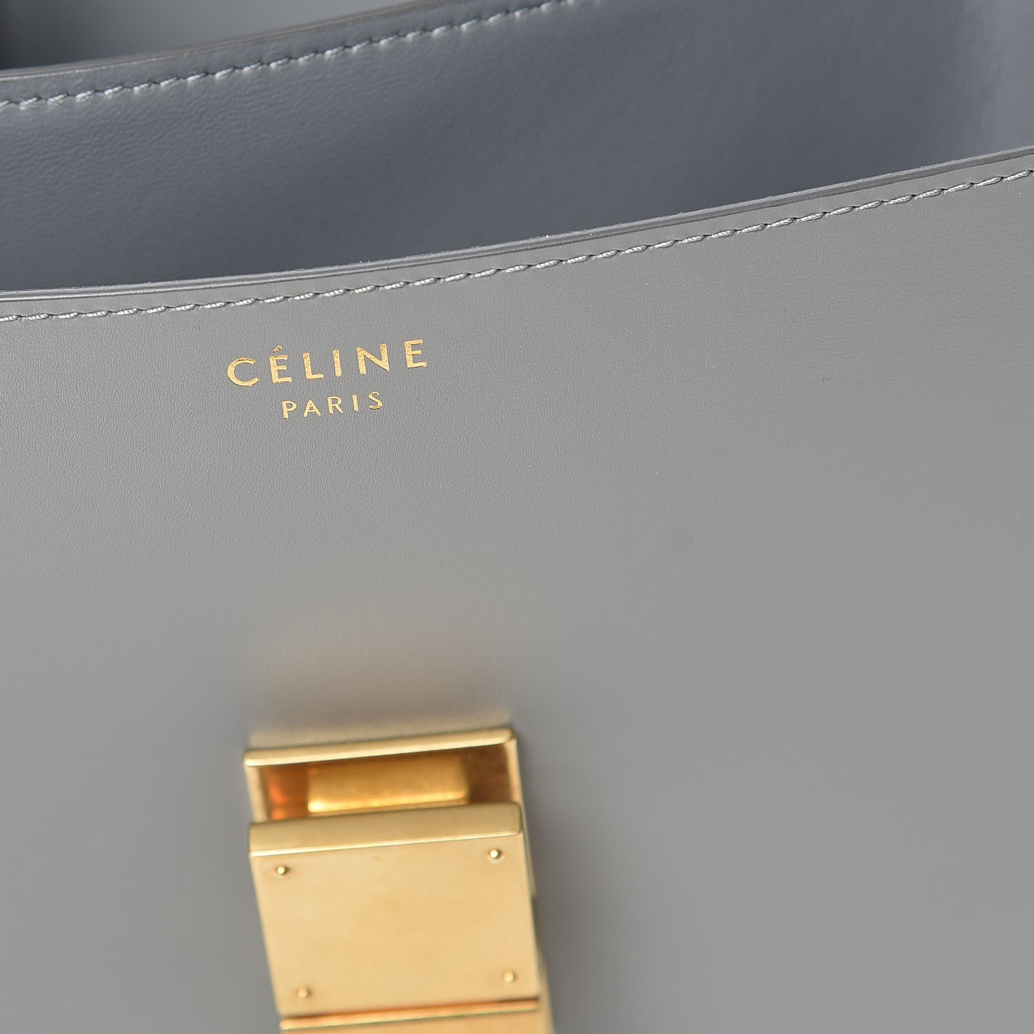 Celine Box Calfskin Medium Classic Box Flap Bag Zinc 6 of 12