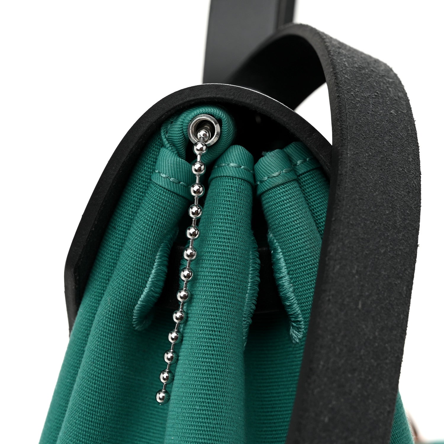 Hermes Military Toile Vache Hunter Laque Horseshoe Herbag Zip Retourne PM 31 Malachite 12 of 12