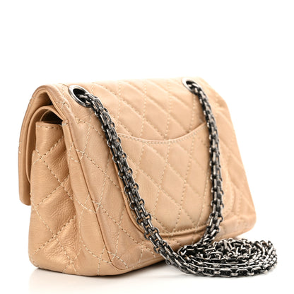 Chanel Metallic Calfskin Quilted Lucky Charms 2.55 Reissue 224 Flap Gold 3 of 14
