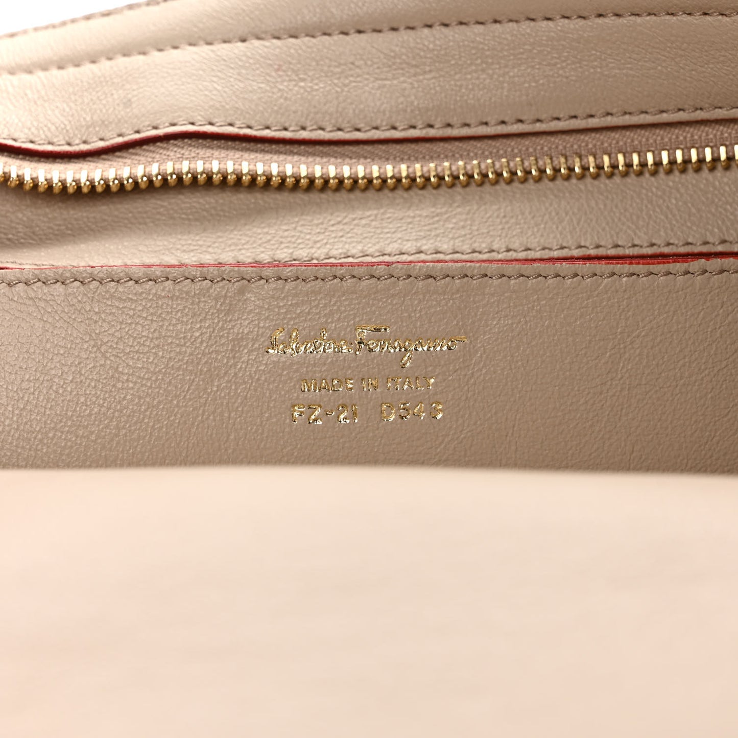 Calfskin Medium Sofia Satchel Red Beige