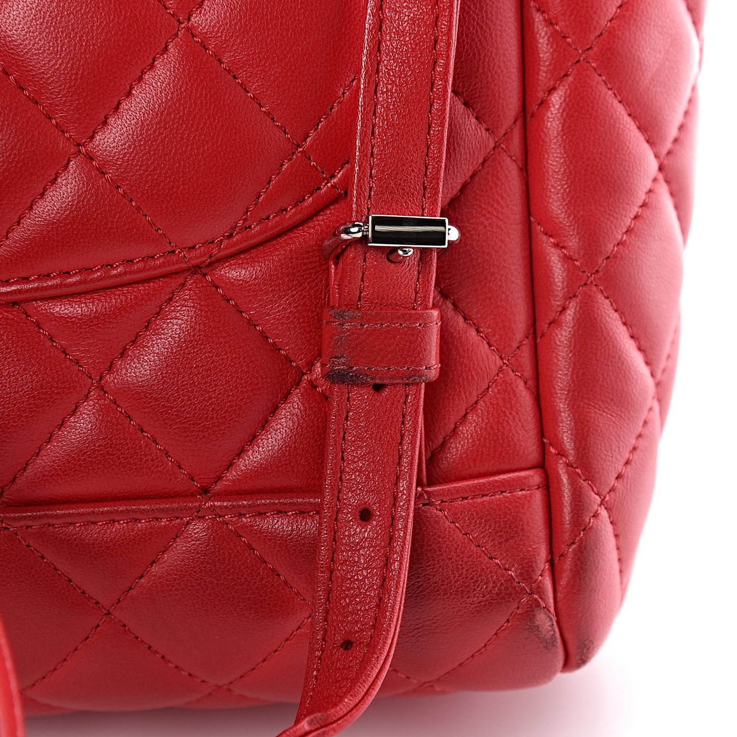 Lambskin Quilted Small Urban Spirit Backpack Red