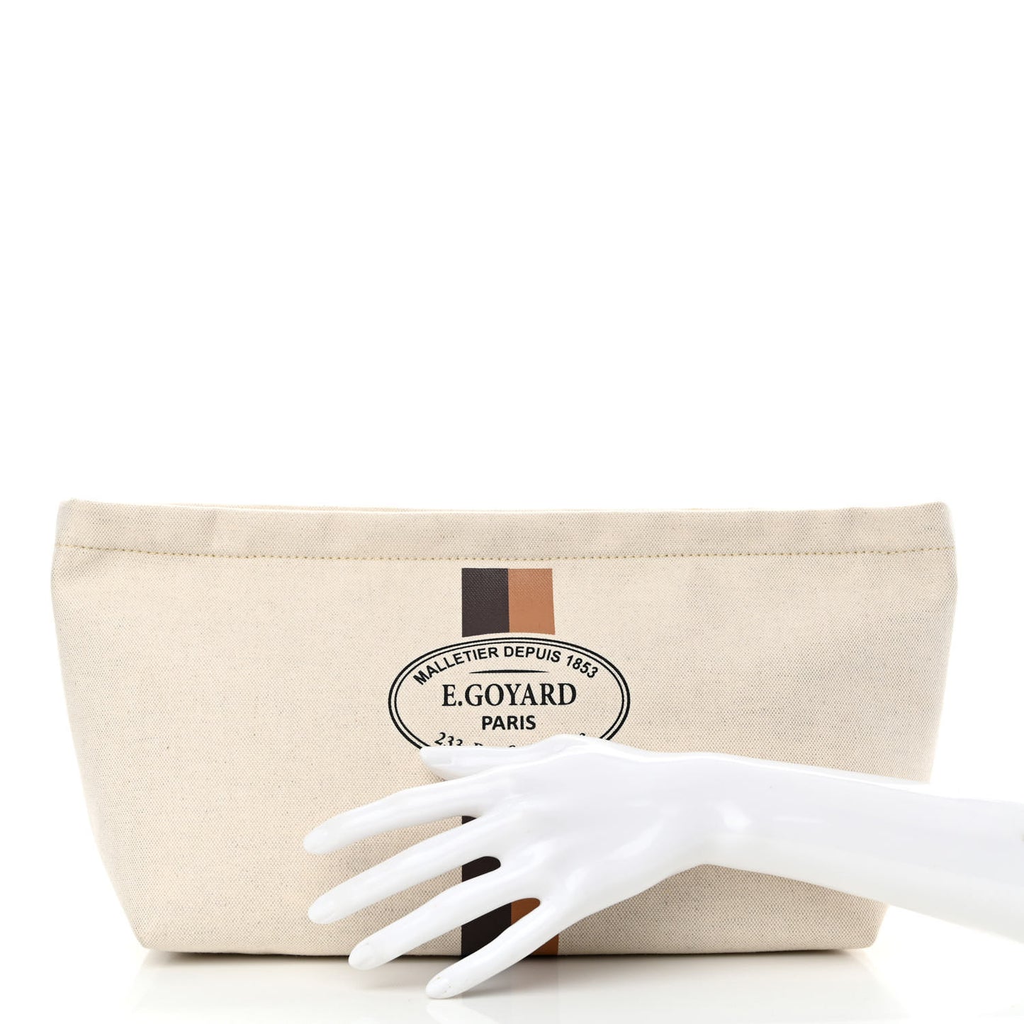 Canvas Necessaire Organizer Pouch Off White