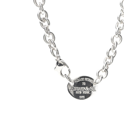Tiffany Sterling Silver Return to Oval Tag Choker Necklace 4 of 5